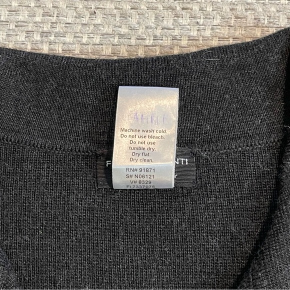 Italian Wool blend Franco Danti Cardigan Sweater Dark Gray Size M - Picture 3 of 6